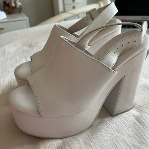 Jeffrey Campbell White Platform Sandals